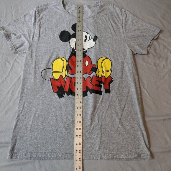 Retro Mickey Mouse shirt unisex Medium (38/40) Walt Disney gray EUC - Picture 4 of 7